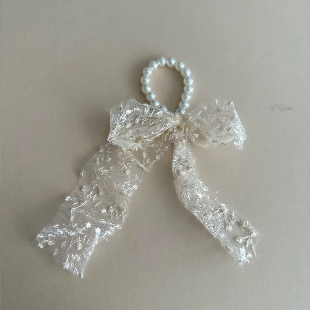 Boho Lace Bow Hair Tie M1696